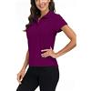 MoFiz Polo Donna Manica Corta Poloshirt Golf Camicia Sportiva Estate Top Traspirante