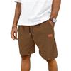 TARAINYA Velluto a Coste Pantaloncini Uomo Cotone Estivi con Coulisse | 65%cotone 35%poliestere,pantaloni corti uomo,spiaggia,casual,regular fit,elasticizzato,elastico in vita con cordino