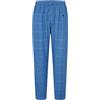 El Búho Nocturno Pantaloni Pigiama Uomo Lungo - 100% Cotone Flanella Invernale Caldo o Popeline Traspirante - Tasche Vita Elastica Coulisse Patta Bottoni - 100% Cotone, Blu 8918, XL