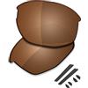 Saucer Lenti di ricambio premium e kit di gomma per occhiali da sole Oakley Mercenary OO9424, Alta Difesa - Marrone Ambra Polarizzato, Taglia unica