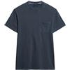 Superdry Maglietta da uomo lavata Essential con tasca, Oscurità slavata blu navy, S