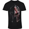 minifan Sparta - Maglietta da uomo, motivo: elmetto di sangue corvo - Fitness T-Shirt Regali vichinghi per uomini - Abbigliamento vichingo, Nero , M