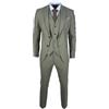 TruClothing Abito da uomo verde salvia 3 pezzi leggero lino estivo matrimonio abiti formali, Verde, 56