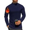 Ekouaer Maglia Termiche da Uomo Invernale Biancheria Intimo Termica a Maniche Lunghe a Collo Alto Blu Navy M