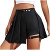PINTUTU Gonna Corta da Donna, con Fessura, Minigonna Asimmetrica, con Pantaloni, Gonna Gotica, Gonna A Pieghe Techno Outfit Festival Abbigliamento Cargo Gonna Sexy Mini Gonna Gonnellina