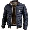 Genérico Giacca invernale da uomo con imbottitura Lancaster senza cappuccio Giacca imbottita da uomo comoda antivento con cerniera Cappotto invernale leggero