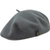 Borsalino Berretto Basco Donna | 100% Lana | Patrizia Beret | Made in Italy (Grigio Medio)