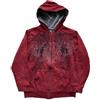 Suncadmious Moda Uomo e Donna Y2K Cerniera Goth Felpa con Cappuccio Oversize Hip-Hop Street Felpa 2000 retrò Rapper Rock Felpa con Cappuccio (Rosso,M)