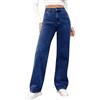 Meaunzyl Jeans Donna Vita Alta in Cotton Larghi Gamba Dritta Jeans Donna Elasticizzati Curvy Baggy Push Up Pantaloni in Denim Tinta Unita con Tasche Palazzo Pantaloni Jeggings Moda Casual Ragazza Streetwear