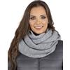 Vivisence Invernale Scaldacollo Classico da Donna in Filato Caldo Design con Toppa in Ecopelle Perfetto per Le Giornate Invernali E Le attività All'aperto