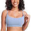 MOMANDA Donna Reggiseno Allattamento a Costine Blu Chiaro di Luna M