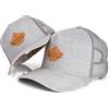 Blackskies® Essentials Trucker cap - Set di 2 Genitore e Bambino - Partnerlook Baseball cap Regalo Madre-Padre-Bambino Mini-Me papà-Figlio e Mamma-Figlia Grigio-Azzurro - 49-54 cm