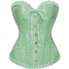 XZQTIVE Corsetto da donna in pizzo Up Boned Overbust Bustier Gothic Corsage lingerie Top