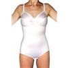 Leo Corsetteria Body contenitivo liscio ottimo per tutte le occasioni.Tenuta media tg.56/58 COPPA B/C Bianco