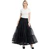 Generico Gonna Tulle Donna Lungo Puffy Tulle Gonna Vintage Rockabilly Petticoat Sottogonna Gonna Maxi gonne