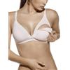 Selente Mummy Love - Comodo Reggiseno per L'Allattamento in Cotone Senza Ferretto con Rete per Il bucato, Rosa con Pizzo Imbottito, Taglia 8C