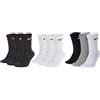 Nike Calzini "U NK Everyday Cush Crew", di colore bianco, nero e grigio, in confezione da 3 paia - 901 grigio/bianco/nero. 38-42
