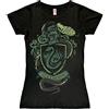 Logoshirt Harry Potter - Blasone - Serpeverde Logo - Serpente T-Shirt Donna - Nero - Design Originale Concesso su Licenza, Taglia S