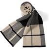 Villand Sciarpa Lavorata a Maglia Scozzese in Lana Merino Australiana per Uomo, Cravatte Calde e Morbide Invernali Scozzesi con Confezione Regalo, 30CM W x 180CM L