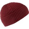 ENEA CASHMERE Berretto a Coste 100% Lana Merinos Extrafine, Made in Italy, Cappello Invernale Unisex, Taglia Unica (IT, Testo, Taglia Unica, Bordeaux)