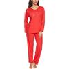 Merry Style Pigiama Manica Lunga Donna 91LW1 (Corallo (Manica Lunga), L)