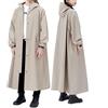 YYKSYDPT Impermeabile Lunga Giacca Antipioggia, Traspirante Impermeabile con Maniche e Cappuccio Riflettente, Impermeabile da Ciclismo per Donna e Uomo per Escursionismo, khaki1, M