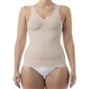 FarmaCell 607 (Cipria, L) Canotta Contenitiva Donna Push-Up, Intimo Modellante, Made in Italy