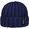 Borsalino Berretto in Cachemire Donna/Uomo - Made Italy Beanie Lana Lavorato a Maglia con Risvolto Inverno Autunno/Inverno - Taglia Unica Blu
