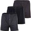 YOURBASICS Boxer da uomo in jersey, in morbido cotone Ulteriore stile americano, confezione da 3 pezzi, in cotone, apertura con bottone, mix nero, L