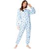 Disney Pigiama Stitch Donna Intero - Pigiami Interi con Cappuccio per Ragazza (Blu Stitch, M)