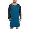 Enjoyoself Maglie Pigiama da Uomo in Cotone Maniche Lunghe Camicie da Notte per Primavera Autunno-Blu+Grigio Scuro/XL