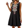 Generico Abito Lino Donna Estivo Lungo Senza Maniche Abiti Taglie Forti Estivi Donna Casual Vestiti Lunghi Donne Mare Prendisole Cotone Vestito Traspiranti Spiaggia Leggero Elegante Summer Dress Copricostume