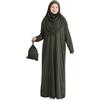 Prien Abito Musulmano da Donna con Hijab, Abaya, Set di Vestito per Preghiera Istantanea, Abbigliamento Islamico, Caftano Dubai Jilbab Burqa