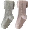 Snegyu Confezione da 2 Calze Collant Bambina Cotone Ragazza Calzamaglie Caldi per Ragazze Torna a Scuola Uniforme Solidi Termiche Calzini Cotone Ricco Leggings
