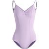 HROYL Body da Danza per Donna Classica Scollo a V Body da Balletto Body Ginnastica Leotards con Spalline Regolabili, C11