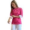 tessile astorino Giacca Cuoco Donna Personalizzata Casacca Chef da Cucina Fucsia/Bianca per Ristorante Pizzeria Hotel Pasticceria Divisa da Lavoro Personalizzabile (XS)