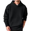 generic Felpa con cappuccio da uomo con maniche staccabili, tasca a marsupio, stile casual, con cappuccio, Nero , XL