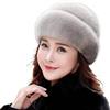 YEKEYI Cappello caldo da donna in pelliccia sintetica cappello alla moda cappello in finto visone versatile nuovo berretto invernale cappello da pescatore per l'inverno