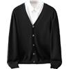 Dcvmvmn Cappotto invernale da uomo in lana merino cashmere con scollo a V cardigan casual tinta unita imbottito in maglia calda cappotto