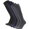 Ciocca Calze uomo lunghe, caldo cotone ritorto resistente - 6 Paia - Due taglie [450W_025_I_6]