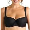 Rosme Reggiseno Balconcino Non Imbottito Effetto Push-Up - Ferretto, Coppe Morbide, Tessuto Simplex Liscio e Traspirante, Taglie Forti