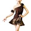YXYjLb Abito Da Ballo Da Donna Con Volant In Pizzo E Gonna A Ruota Professionale Da Competizione, Valzer Moderno, Cha Cha Cha, Costume Da Spettacolo Sul Palco For Balli Da Sala, Latino, Salsa, Tango