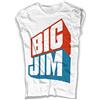 3styler T-Shirt Donna Bianca Jim - Giochi Vintage Anni 70 - Linea Collection - Cotone Fiammato (Slub) 150 gr/mq
