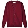 SMILING PINKER Cardigan da Bambino in Cotone con Scollo V Abbottonatura(Borgogna,8-9 Anni)