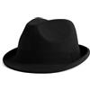 Zylioo Cappelli Trilby in feltro multidimensione,Cappello Fedora caldo di misura regolabile,Cappello unisex Manhattan,Cappello cubano a tesa corta con nastro