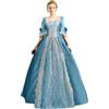 Generico Vestito Medievale Donna Elegante con Pizzi e Vita Alta Vestiti Eleganti Cerimonia Retrò Lungo Abito da Sera Curvy Gotico Costume Carnevale Dama Dell'800 Rinascimentale per Feste, Halloween, Capodanno