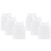 COSHAL® Canotte per Ragazze 100% Cotone Bianco Senza Maniche, Top Estivo Gilet per Ogni Giorno, Torna a Scuola, Bianco (Confezione da 6), 9-11 Anni