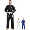 Mytra Fusion Karate Gi adulto con Cintura - Tuta da Allenamento Arti Marziali 200g per Uomo e Donna - Divisa Karate Studenti (Nero, 3/160)