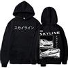 Honghuang Initial D Anime AE86 Felpe con Cappuccio Unisex R34 Skyline GTR JDM Casual Loose Pullover Clothes