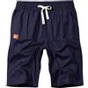 Djtnzdm Pantaloncini Uomo Bermuda Uomo Cargo Sportivi Shorts Cotone Uomo Golf Estivi Pantaloni Corti da Lavoro Corto con Tasche(Blu Navy-M)